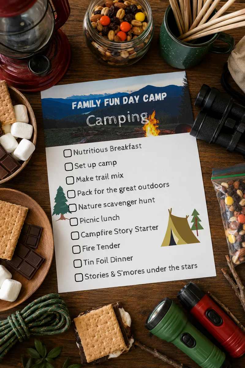 Family Fun Day Camp — Camping theme preview